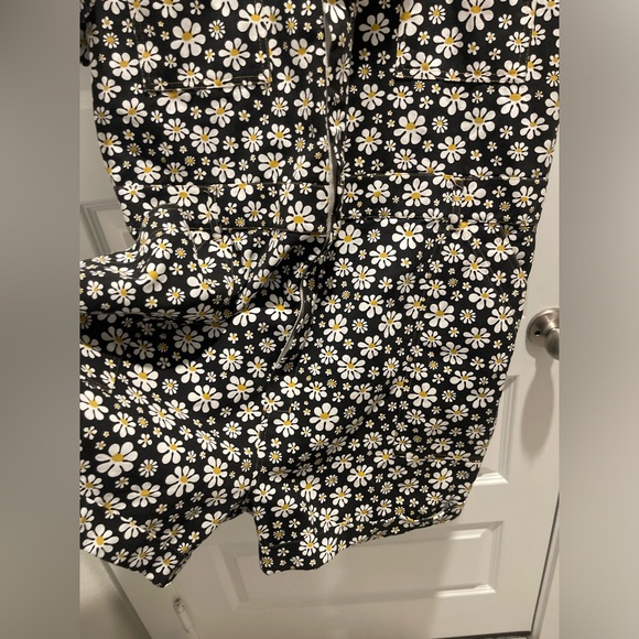 Big Bud Press Shortsleeve romper Jumpsuit Lazy black Daisy Print 4XL - Picture 3 of 11